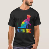 Purride Cat  Pride Month Gay Rights Rainbow Cat Tシャツ (正面)