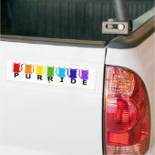PURRide PRIDE Cats バンパーステッカー (トラック上)
