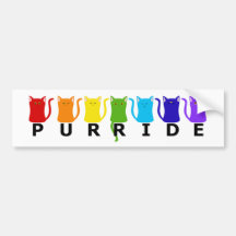 PURRide PRIDE Cats バンパーステッカー