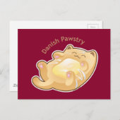 Purrista Pawfee:かわいいデンマークのペストリー猫 ポストカード (正面/裏面)