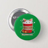Purrista Pawfee: かわいい休日のショウガ猫のコーヒー 缶バッジ (正面&裏面)