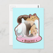 Purrista Pawfee: Biscotti Cats ポストカード (正面/裏面)