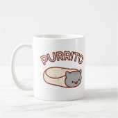 PURRITO猫のマグ-猫のブリトー コーヒーマグカップ (左)