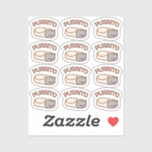 PURRITO CAT BURRITO DURCEミニステッカー