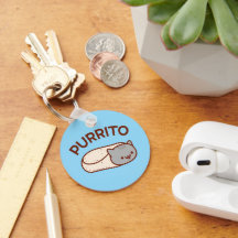 PURRITO KEYCHAIN - Cat Burrito おもしろい by JubbyCats