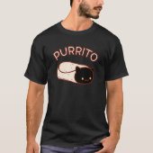 Purrito The Cat Burrito Black Tシャツ (正面)