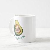 Purrparing for Baby Cute Avocado Cat Pregnancy Mug コーヒーマグカップ (正面左)
