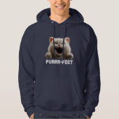 PURRR-FECT Hilarious Laughing Cat Meme T Shirt パーカ (正面)