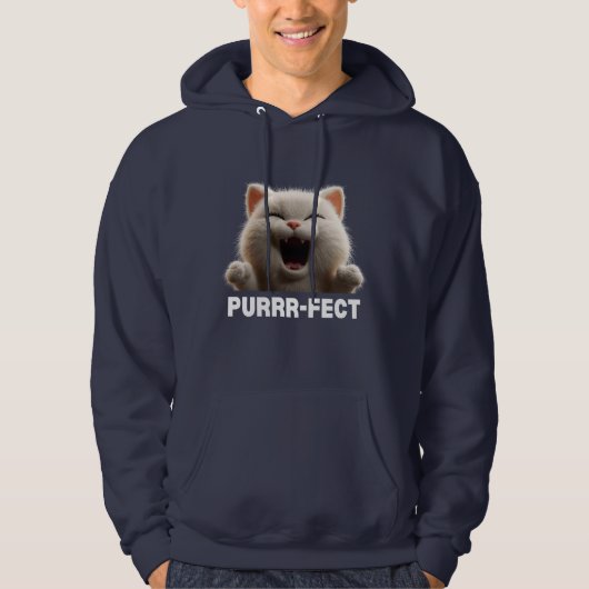 PURRR-FECT Hilarious Laughing Cat Meme T Shirt パーカ (正面)