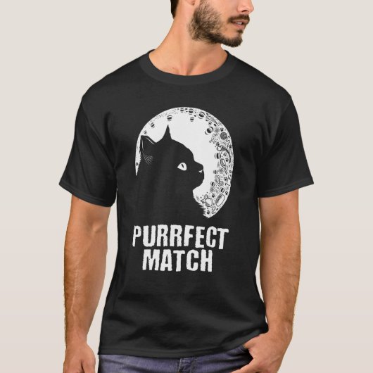 Purrrfect Match Cat Mom Couples Cat Dad Annivers Tシャツ (正面)