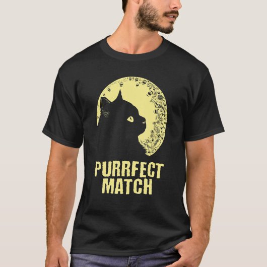 Purrrfect Match Cat Mom Couples Cat Dad  Anniversa Tシャツ (正面)