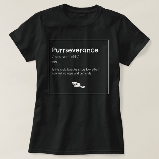 purrseverance cat lover women power cat mom tシャツ (デザイン正面)