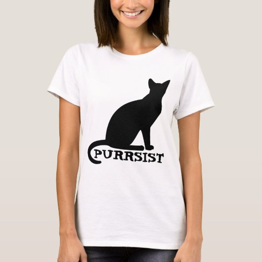 PURRSISTキャットレディースTシャツ Tシャツ (正面)