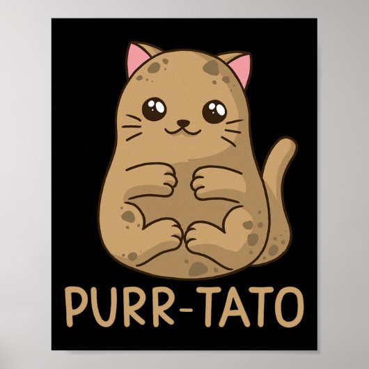 Purrtaoねこポテト猫好きアイダホポテト ポスター (正面)