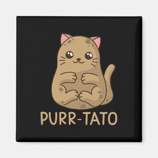 Purrtaoねこポテト猫好きアイダホポテト マグネット (正面)