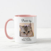 Purrty Cat Personalised Mug マグカップ (左)