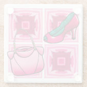 Purse And Shoe Lover ガラスコースター (裏面)