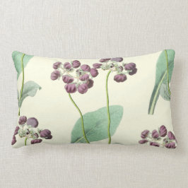 Purse Botanical Lumbar Pillow紫色の女性の ランバークッション