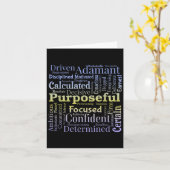 Purseful Word Cloud Art Achiever Motivation Insrat カード (黄色い花)