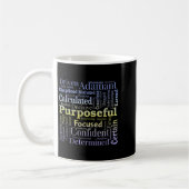 Purseful Word Cloud Art Achiever Motivation Insrat コーヒーマグカップ (左)