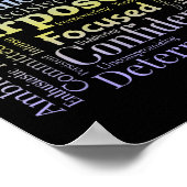 Purseful Word Cloud Art Achiever Motivation Insrat ポスター (角)