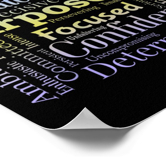 Purseful Word Cloud Art Achiever Motivation Insrat ポスター (角)