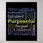 Purseful Word Cloud Art Achiever Motivation Insrat ポスター (正面)