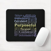 Purseful Word Cloud Art Achiever Motivation Insrat マウスパッド (マウス)