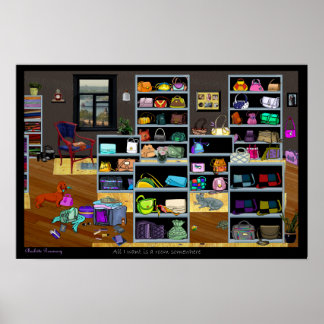 Pursesルーム22.5 X 15 ポスター