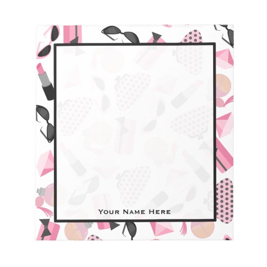 Purses Sunglasses Perfume & Lipstick Notepad ノートパッド (正面)