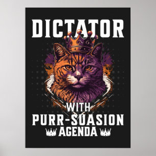 Pursuasionアジェンダおもしろいボッシー猫 ポスター