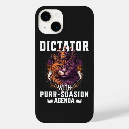Pursuasionアジェンダおもしろいボッシー猫 Case-Mate iPhoneケース (裏面)