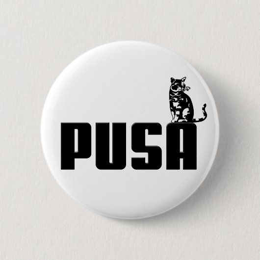 Pusa 缶バッジ (正面)