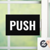 "PUSH"ドアのサイン、白黒、DIYメッセージ ウィンドウサイン (ホーム)