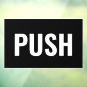 "PUSH"ドアのサイン、白黒、DIYメッセージ ウィンドウサイン (シート3)