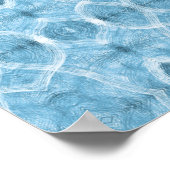 Push Blue Abstract Watercolor Art ポスター (角)