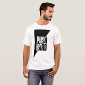 PUSH HARD. テキストプリントTシャツ Tシャツ (正面フル)