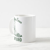 Push Lawn Mower Dad Do You Even Mow Bro Funny Mowi コーヒーマグカップ (正面左)