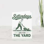 Push Lawn Mower Dad Saturdays Are For The Yard Mow カード (正面)