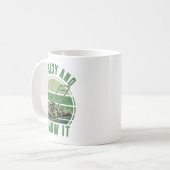 Push Lawn Mower I'm Y And I Mow It Funny Mowing Da コーヒーマグカップ (正面左)