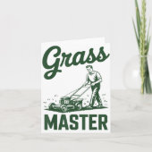 Push Lawn Mower Legend Gr Master Dad Funny Mowing  カード (正面)