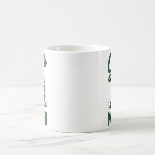 Push Lawn Mower Legend Gr Master Dad Funny Mowing  コーヒーマグカップ (中央)