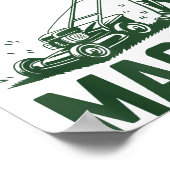 Push Lawn Mower Legend Gr Master Dad Funny Mowing  ポスター (角)