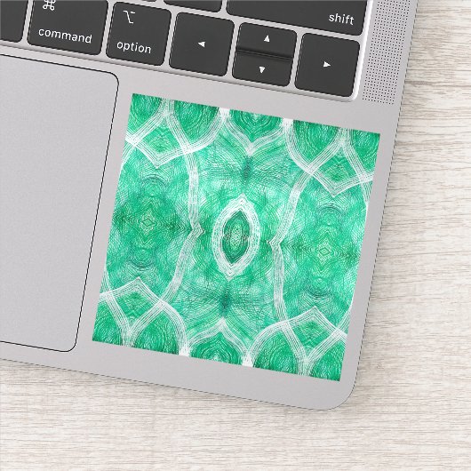 Push Light Green Abstract Watercolor Art シール (詳細)