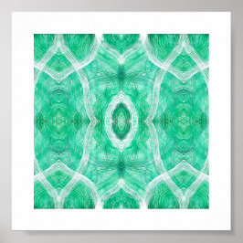 Push Light Green Abstract Watercolor Art ポスター