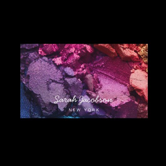 Push Luxury Cosmetics Cosmetologist Eyeshadow 名刺