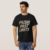 Push Past Limits Gym Motivation Shirt | Workout In Tシャツ (正面フル)