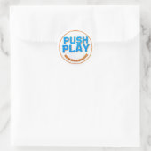 Push Play Sticker - Don't Just Press Pause - Motiv ラウンドシール (バッグ)