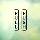 PUSH PULLステッカー、ウィンドウデカール ウィンドウサイン (シート3)
