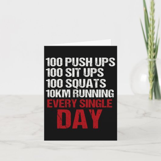 Push Ups Sit Ups Squatsのボディビル走パワー カード (正面)
